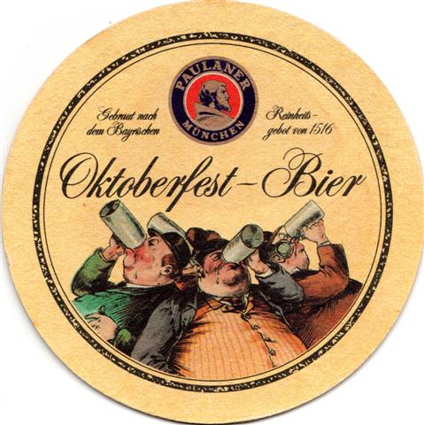 münchen m-by paulaner okto trink 1a (rund215-3 biertrinker-gebraut nach)